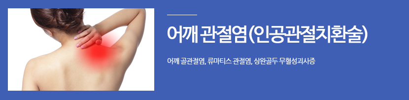 어깨 관절염(인공관절치환술) 어깨 골관절염, 류마티스 관절염, 상완골두 무혈성괴사증